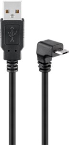USB 2.0 Hi-Speed cable 90°, black